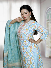 Ethereal Azure Blossom Suit